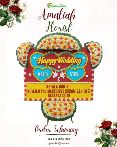 Karangan Papan Bunga Pernikahan di Samarang
